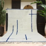 Ivory Navy Brushstroke Beni Ourain