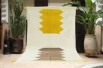 Saffron Stepped Diamond Kilim