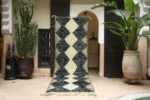 Ivory Black Diamond Berber Runner