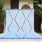 Ice Blue Cobalt Diamond Beni Ourain