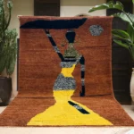 Terracotta Silhouette Figurative Boujad Rug