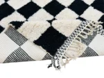Black White Checkerboard Berber Rug - Image 12