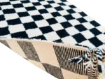 Black White Checkerboard Berber Rug - Image 14