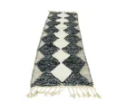Ivory Black Diamond Berber Runner - Image 2