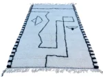 White Navy Abstract Beni Ourain - Image 2