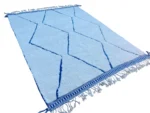 Ice Blue Cobalt Diamond Beni Ourain - Image 2