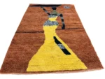 Terracotta Silhouette Figurative Boujad Rug - Image 2