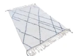 Ivory Navy Diamond Beni Ourain - Image 3