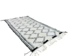 Ivory Serrated Diamond Beni Ourain - Image 3