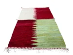 Crimson Ivory Sawtooth Kilim - Image 2