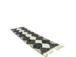 Ivory Black Diamond Berber Runner - Image 3
