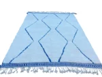 Ice Blue Cobalt Diamond Beni Ourain - Image 3