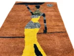 Terracotta Silhouette Figurative Boujad Rug - Image 3