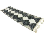 Ivory Black Diamond Berber Runner - Image 4