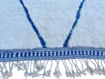 Ice Blue Cobalt Diamond Beni Ourain - Image 4