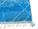 Electric Blue Diamond Beni Ourain - Image 5