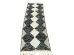 Ivory Black Diamond Berber Runner - Image 5