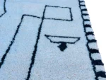 White Navy Abstract Beni Ourain - Image 5