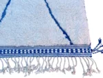 Ice Blue Cobalt Diamond Beni Ourain - Image 5