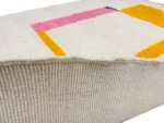 Ivory Ochre Pink Abstract Berber Rug - Image 5