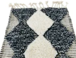 Ivory Black Diamond Berber Runner - Image 7