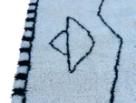 White Navy Abstract Beni Ourain - Image 7