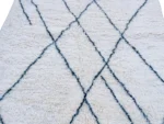 Ivory Navy Diamond Beni Ourain - Image 8