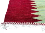 Crimson Ivory Sawtooth Kilim - Image 7