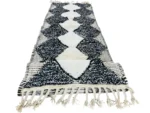 Ivory Black Diamond Berber Runner - Image 8