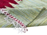 Crimson Ivory Sawtooth Kilim - Image 8