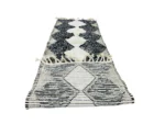 Ivory Black Diamond Berber Runner - Image 9