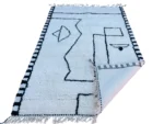 White Navy Abstract Beni Ourain - Image 9