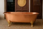 Antique Brass Hammered Bathtub - Image 2