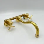 Curved Wall Mount Faucet With Valve - Image 4