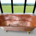 Antique Brass Hammered Bathtub