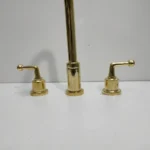 Solid Brass Three Holes Faucet with Lever Handle - Image 2
