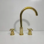 Solid Brass Three Holes Faucet with Lever Handle - Image 5