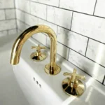 Unlacquered Brass Deck Mounted Faucet
