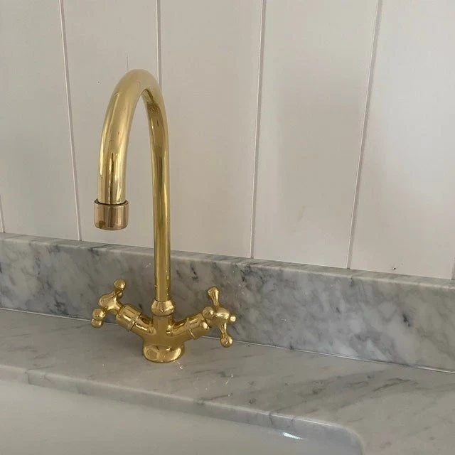 unlacquered-brass-gooseneck-faucet-brasspure-505025 Unlacquered Brass Gooseneck Faucet - Image 1