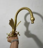 Unlacquered Brass Swan Bathroom Faucet - Image 4