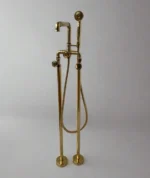 Unlacquered Brass Tub Filler Faucet With Wheel Handle - Image 2