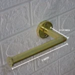 Unlacquered Brass Wall-Mount Toilet Paper Holder - Image 4