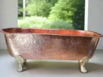 Antique Brass Hammered Bathtub - Image 5