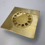 Unlacquered Brass Square Shower Floor Drain