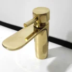 Unlacquered Brass Single-Handle Basin Faucet