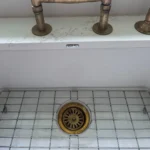 Antique Brass Bridge Kitchen Faucet - Image 5