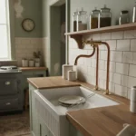 Unlacquered Brass and Copper Kitchen Faucet - Image 2