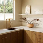 Aged Brass Kitchen Faucet With Long Legs