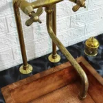 Antique Brass Kitchen Faucet With Long Legs - Image 2