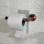 Brushed Copper Wall-Mount Toilet Paper Holder - Image 2